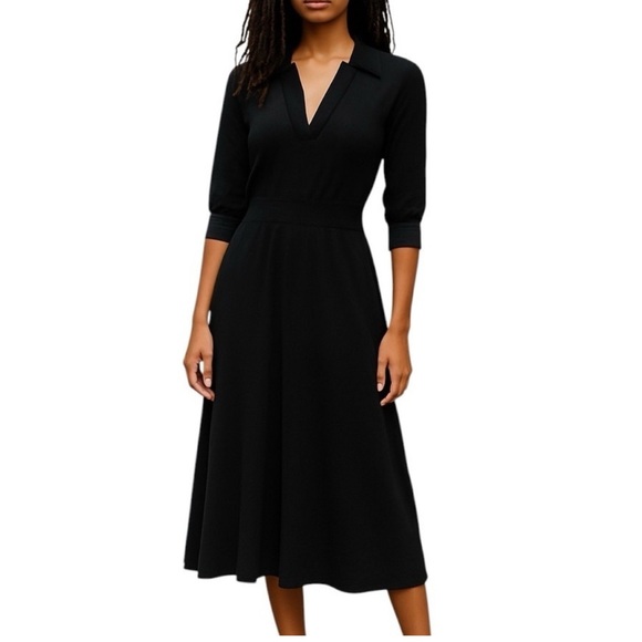 Unsubscribed cashmere Black Midi Dress - Picture 1 of 2